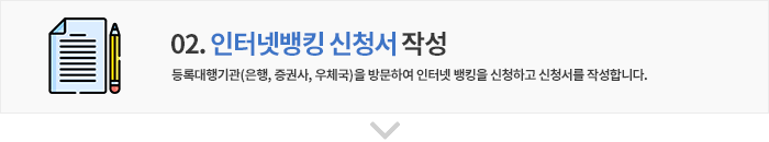 02 인터넷뱅킹 신청서 작성